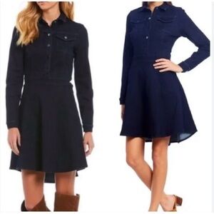 A loves A brand SZ L blue denim button up Long Sleeve Dress LIKE NEW